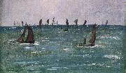 Edouard Manet Bateaux en Mer, Golfe de Gascogne Spain oil painting artist